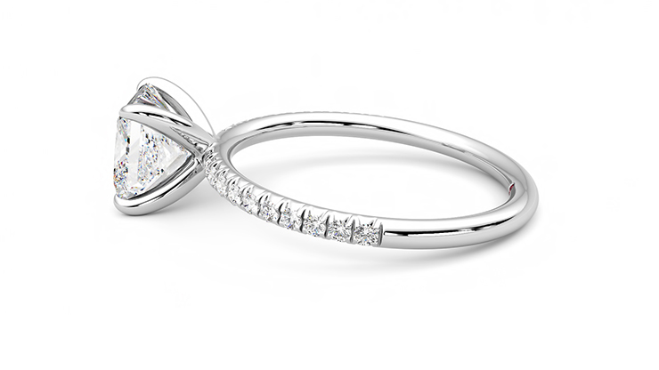 Taylor & Hart Dulcet Princess Engagement Ring 360 degree image 20
