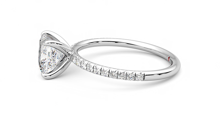 Taylor & Hart Dulcet Princess Engagement Ring 360 degree image 21