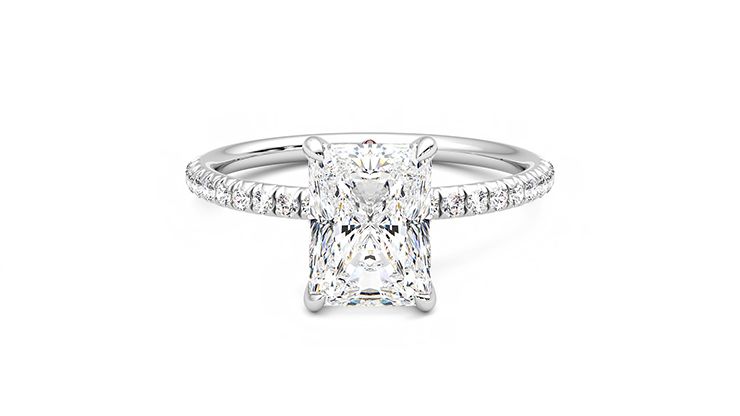 Taylor & Hart Dulcet Radiant Engagement Ring 360 degree image 0