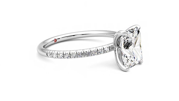 Taylor & Hart Dulcet Radiant Engagement Ring 360 degree image 7