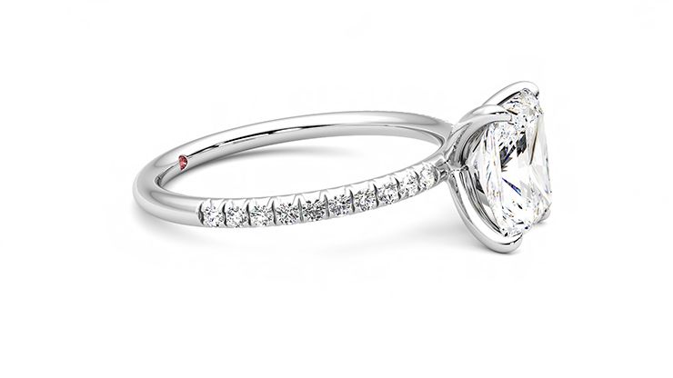 Taylor & Hart Dulcet Radiant Engagement Ring 360 degree image 8