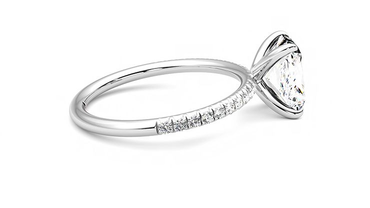 Taylor & Hart Dulcet Radiant Engagement Ring 360 degree image 10
