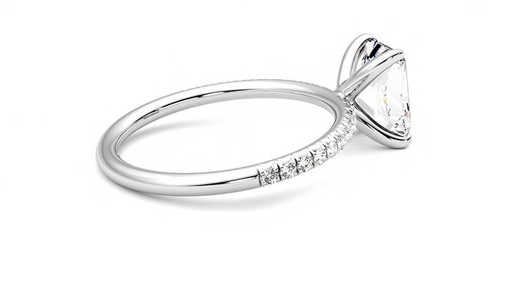 Taylor & Hart Dulcet Radiant Engagement Ring 360 degree image 11