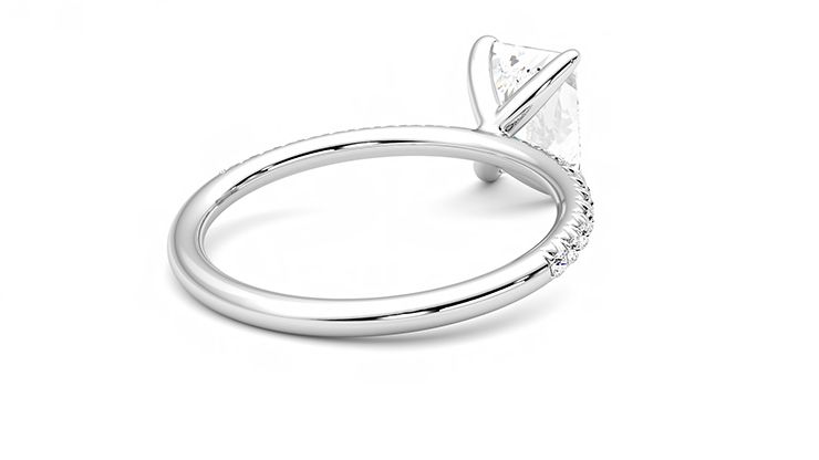 Taylor & Hart Dulcet Radiant Engagement Ring 360 degree image 13