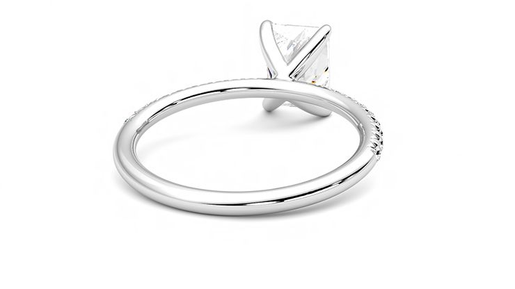 Taylor & Hart Dulcet Radiant Engagement Ring 360 degree image 14