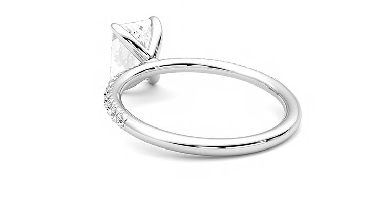 Taylor & Hart Dulcet Radiant Engagement Ring 360 degree image 17