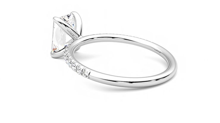 Taylor & Hart Dulcet Radiant Engagement Ring 360 degree image 18