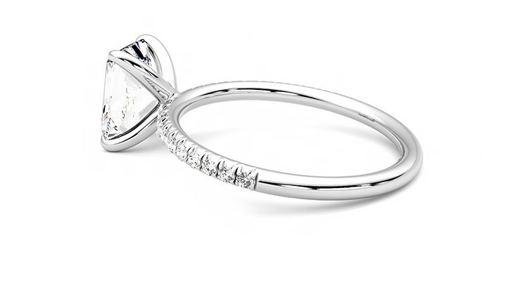 Taylor & Hart Dulcet Radiant Engagement Ring 360 degree image 19