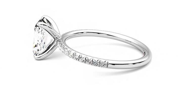 Taylor & Hart Dulcet Radiant Engagement Ring 360 degree image 20