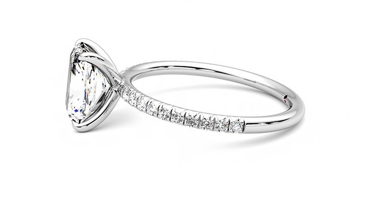 Taylor & Hart Dulcet Radiant Engagement Ring 360 degree image 21