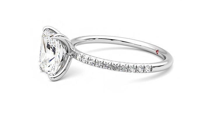 Taylor & Hart Dulcet Radiant Engagement Ring 360 degree image 22