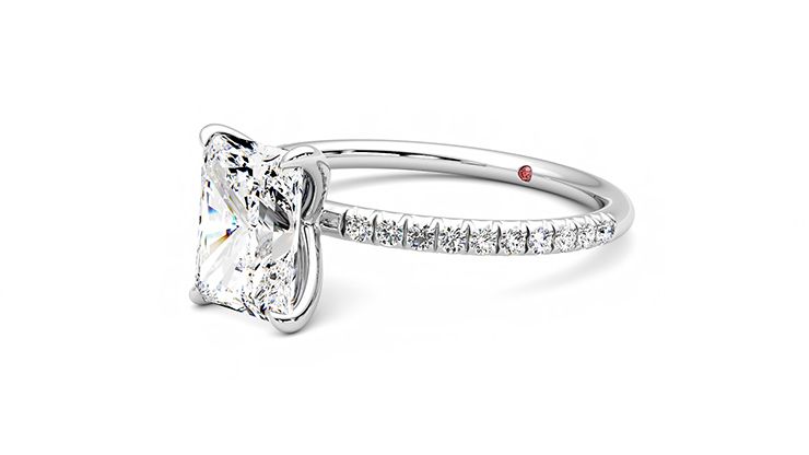 Taylor & Hart Dulcet Radiant Engagement Ring 360 degree image 24