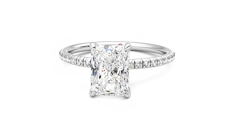 Taylor & Hart Dulcet Radiant Engagement Ring 360 degree image 28