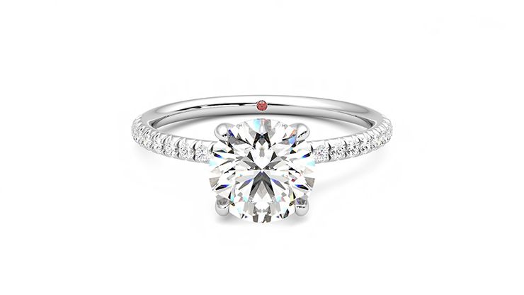 Taylor & Hart Dulcet Round Engagement Ring 360 degree image 0