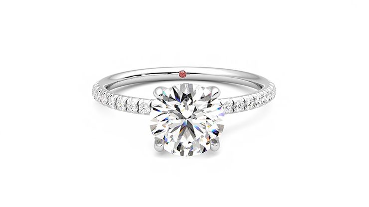 Taylor & Hart Dulcet Round Engagement Ring 360 degree image 1