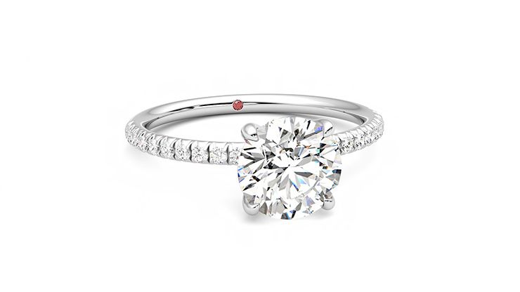 Taylor & Hart Dulcet Round Engagement Ring 360 degree image 3