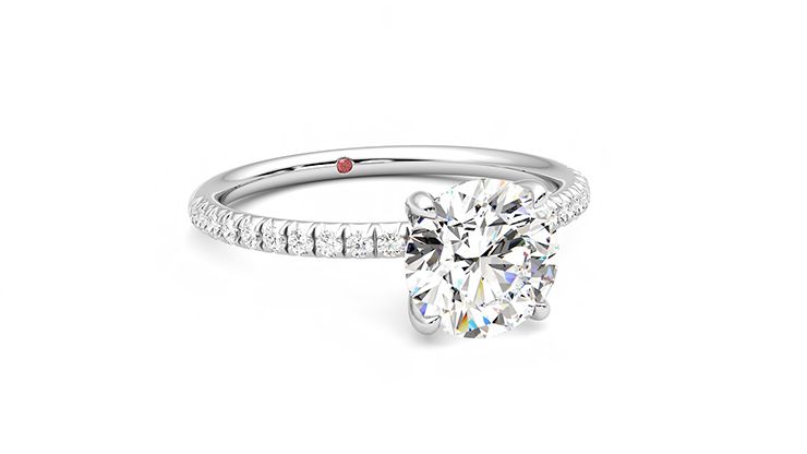 Taylor & Hart Dulcet Round Engagement Ring 360 degree image 4