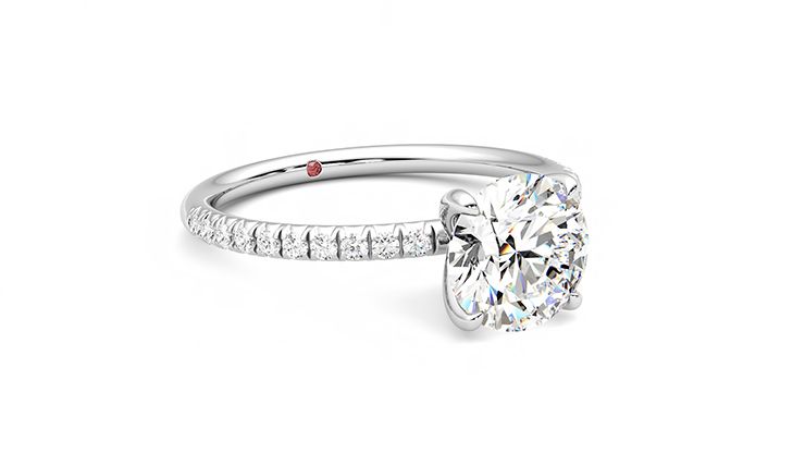 Taylor & Hart Dulcet Round Engagement Ring 360 degree image 5