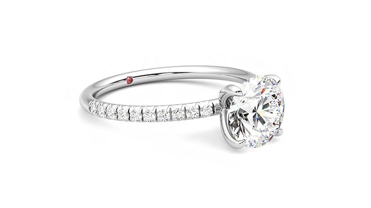 Taylor & Hart Dulcet Round Engagement Ring 360 degree image 6