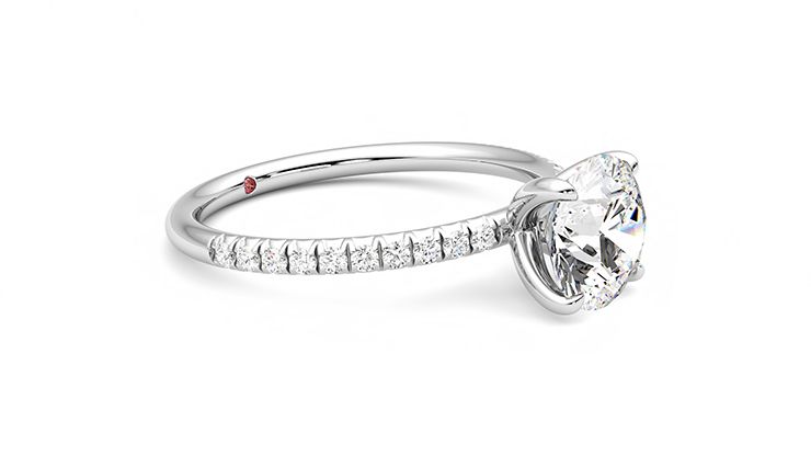 Taylor & Hart Dulcet Round Engagement Ring 360 degree image 7