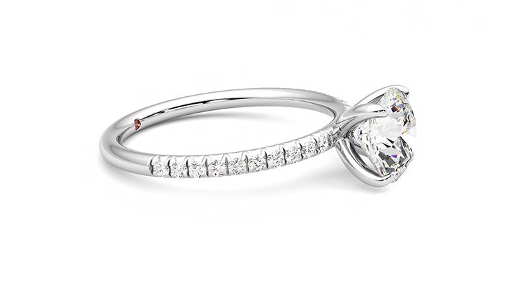 Taylor & Hart Dulcet Round Engagement Ring 360 degree image 8