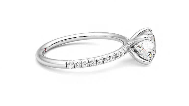 Taylor & Hart Dulcet Round Engagement Ring 360 degree image 9