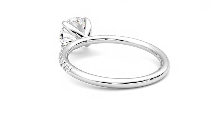 Taylor & Hart Dulcet Round Engagement Ring 360 degree image 17