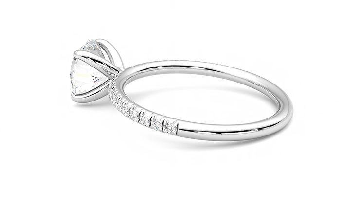 Taylor & Hart Dulcet Round Engagement Ring 360 degree image 19