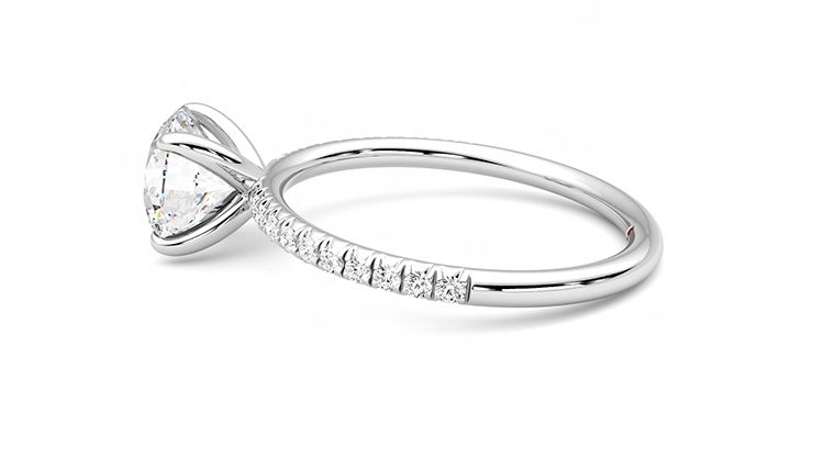 Taylor & Hart Dulcet Round Engagement Ring 360 degree image 20