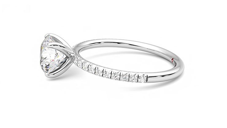 Taylor & Hart Dulcet Round Engagement Ring 360 degree image 21