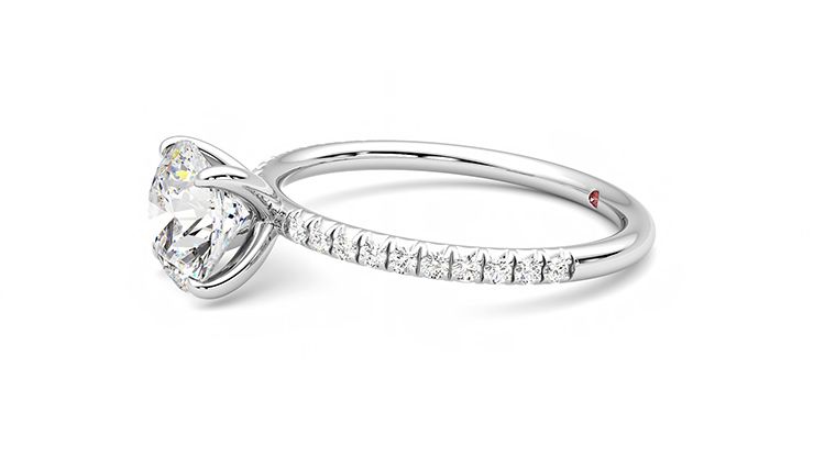 Taylor & Hart Dulcet Round Engagement Ring 360 degree image 22