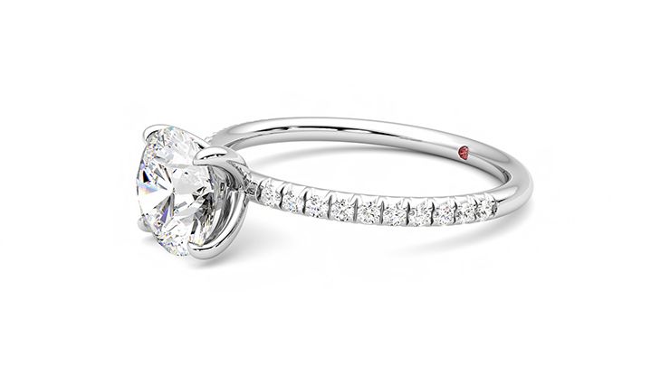 Taylor & Hart Dulcet Round Engagement Ring 360 degree image 23
