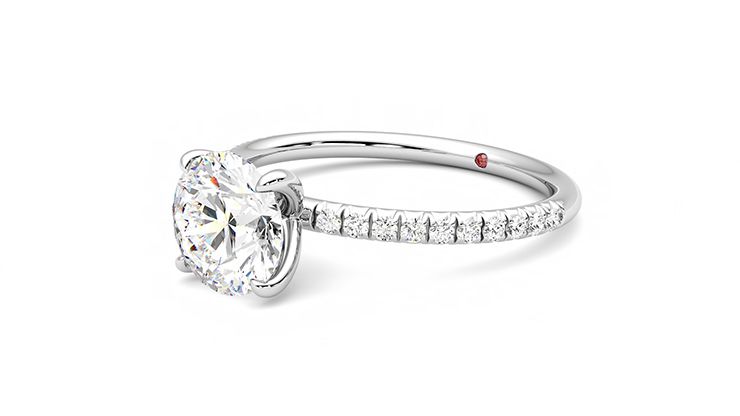 Taylor & Hart Dulcet Round Engagement Ring 360 degree image 24