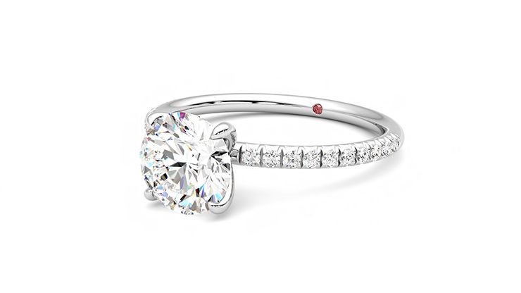 Taylor & Hart Dulcet Round Engagement Ring 360 degree image 25