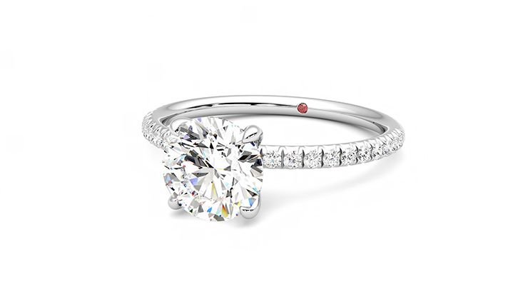 Taylor & Hart Dulcet Round Engagement Ring 360 degree image 26