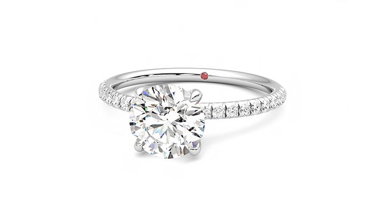 Taylor & Hart Dulcet Round Engagement Ring 360 degree image 27
