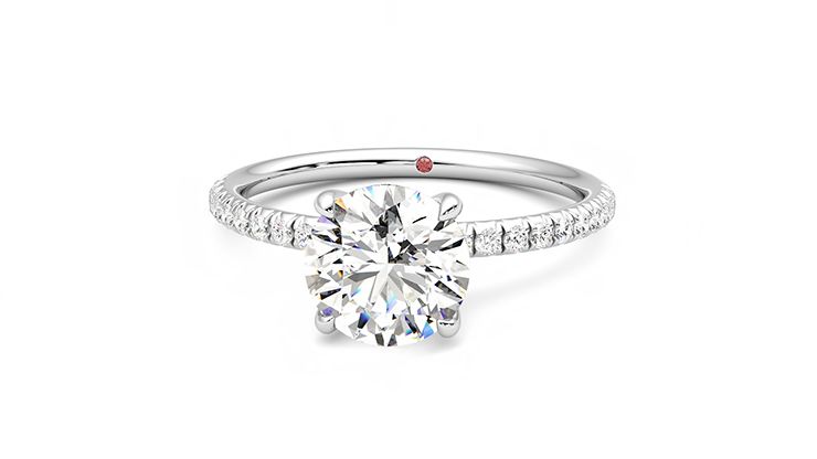 Taylor & Hart Dulcet Round Engagement Ring 360 degree image 28