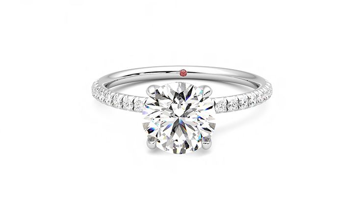 Taylor & Hart Dulcet Round Engagement Ring 360 degree image 29