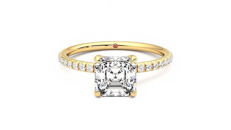Taylor & Hart Dulcet Asscher Engagement Ring 360 degree image 0