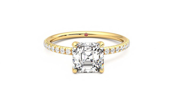 Taylor & Hart Dulcet Asscher Engagement Ring 360 degree image 1