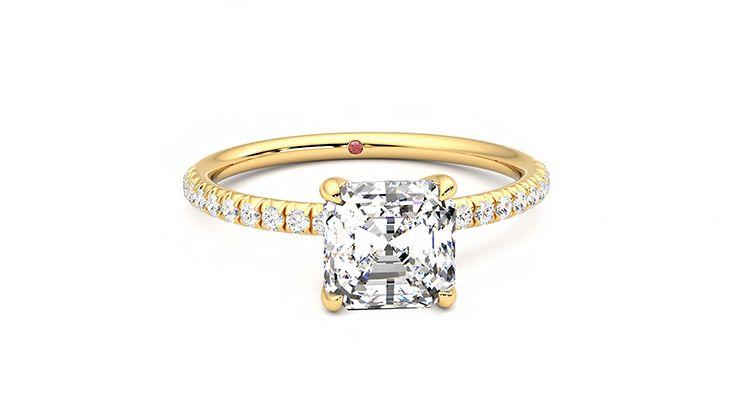 Taylor & Hart Dulcet Asscher Engagement Ring 360 degree image 2