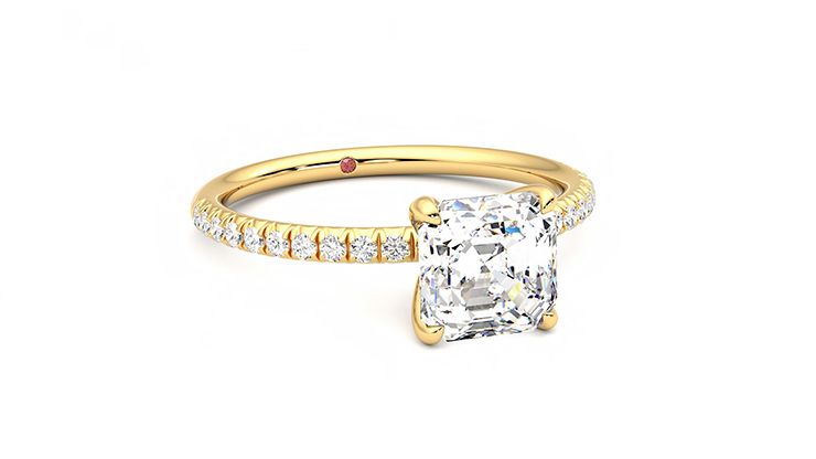 Taylor & Hart Dulcet Asscher Engagement Ring 360 degree image 4