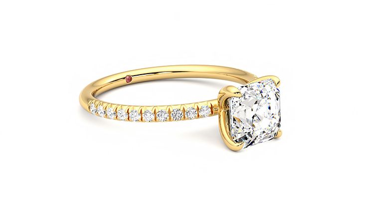 Taylor & Hart Dulcet Asscher Engagement Ring 360 degree image 6