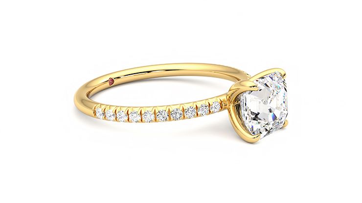 Taylor & Hart Dulcet Asscher Engagement Ring 360 degree image 7