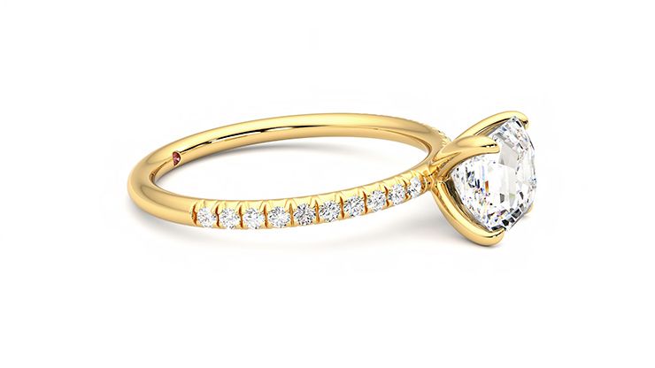 Taylor & Hart Dulcet Asscher Engagement Ring 360 degree image 8