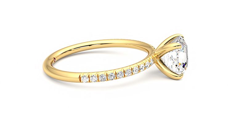 Taylor & Hart Dulcet Asscher Engagement Ring 360 degree image 9