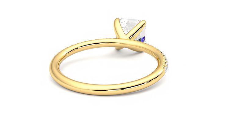 Taylor & Hart Dulcet Asscher Engagement Ring 360 degree image 14