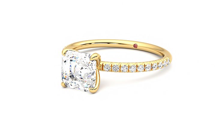 Taylor & Hart Dulcet Asscher Engagement Ring 360 degree image 25