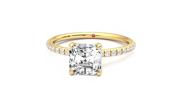 Taylor & Hart Dulcet Asscher Engagement Ring 360 degree image 28