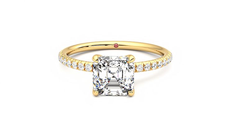 Taylor & Hart Dulcet Asscher Engagement Ring 360 degree image 29
